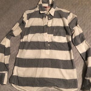 Merona Long Sleeved Blue & White stripped Shirt